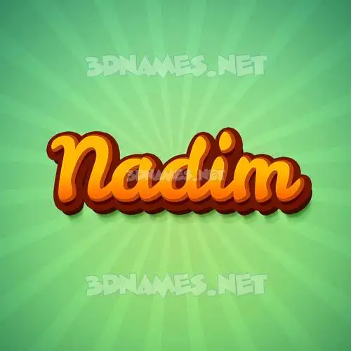 nadim in Green Rays style - 3D name wallpaper