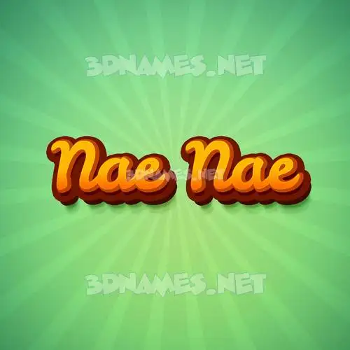 nae nae in Green Rays style - 3D name wallpaper