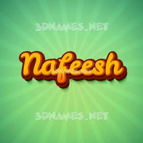nafeesh in Green Rays style - 3D name wallpaper