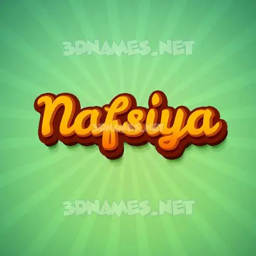 nafsiya in Green Rays style - 3D name wallpaper