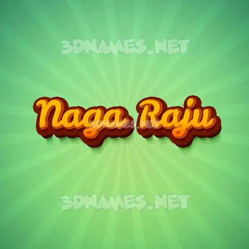 naga raju in Green Rays style - 3D name wallpaper