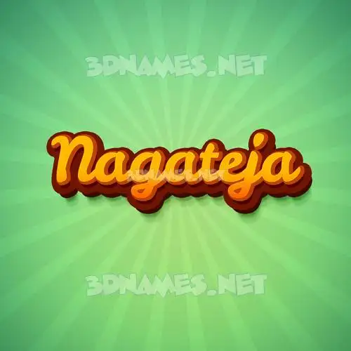 nagateja in Green Rays style - 3D name wallpaper