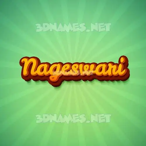 nageswari in Green Rays style - 3D name wallpaper
