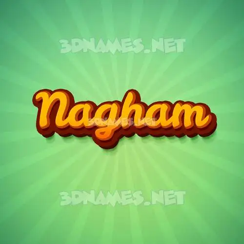 nagham in Green Rays style - 3D name wallpaper