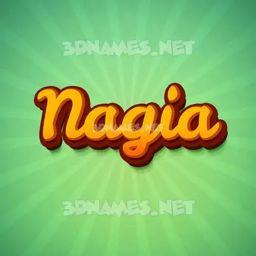 nagia in Green Rays style - 3D name wallpaper