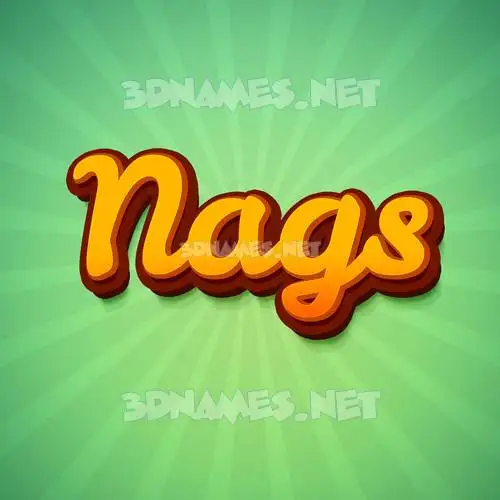 nags in Green Rays style - 3D name wallpaper nags in Green Rays style - 3D name wallpaper