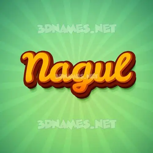 nagul in Green Rays style - 3D name wallpaper