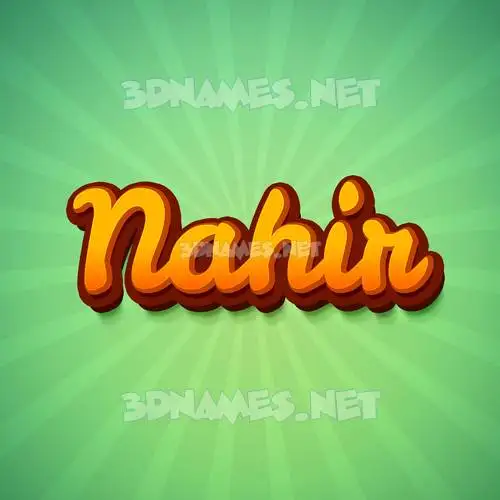 nahir in Green Rays style - 3D name wallpaper