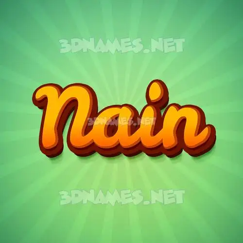 nain in Green Rays style - 3D name wallpaper nain in Green Rays style - 3D name wallpaper