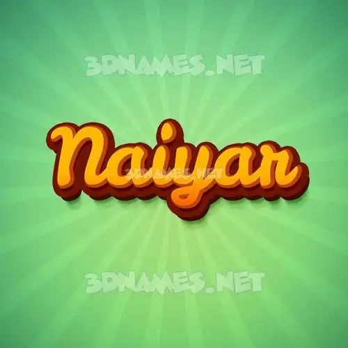 naiyar in Green Rays style - 3D name wallpaper