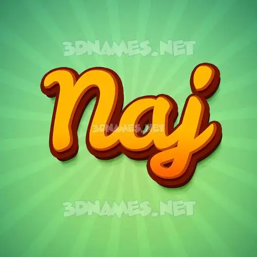 naj in Green Rays style - 3D name wallpaper naj in Green Rays style - 3D name wallpaper
