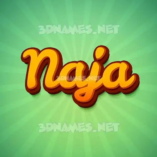 naja in Green Rays style - 3D name wallpaper naja in Green Rays style - 3D name wallpaper