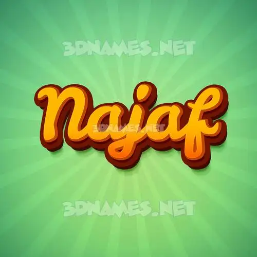 najaf in Green Rays style - 3D name wallpaper najaf in Green Rays style - 3D name wallpaper