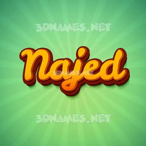 najed in Green Rays style - 3D name wallpaper najed in Green Rays style - 3D name wallpaper