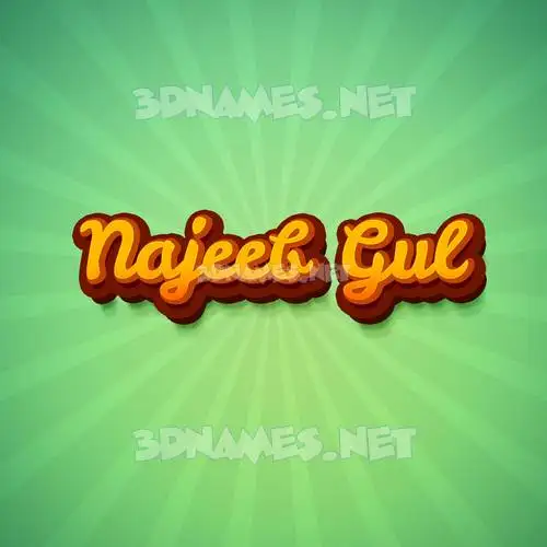 najeeb gul in Green Rays style - 3D name wallpaper najeeb gul in Green Rays style - 3D name wallpaper
