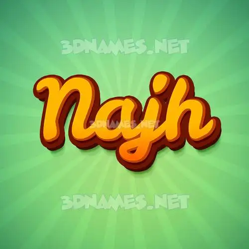 najh in Green Rays style - 3D name wallpaper najh in Green Rays style - 3D name wallpaper