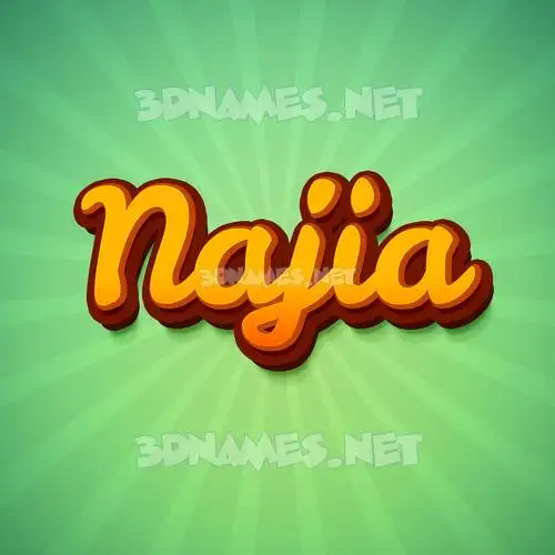 najia in Green Rays style - 3D name wallpaper