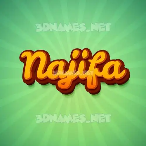 najifa in Green Rays style - 3D name wallpaper