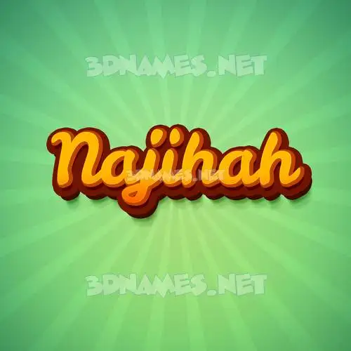 najihah in Green Rays style - 3D name wallpaper