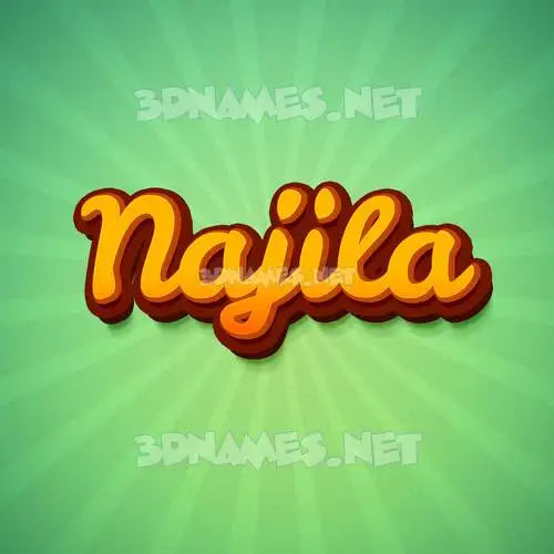 najila in Green Rays style - 3D name wallpaper