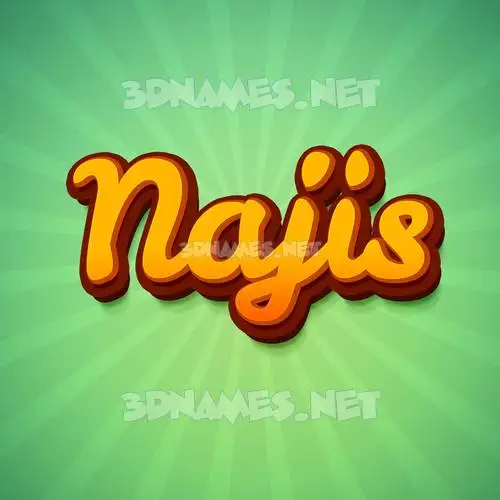 najis in Green Rays style - 3D name wallpaper najis in Green Rays style - 3D name wallpaper