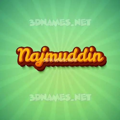 najmuddin in Green Rays style - 3D name wallpaper
