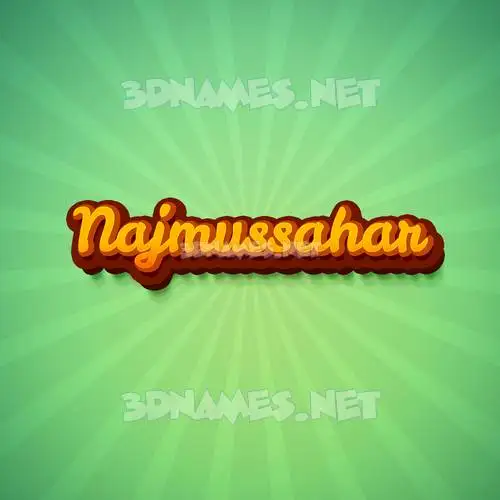 najmussahar in Green Rays style - 3D name wallpaper najmussahar in Green Rays style - 3D name wallpaper