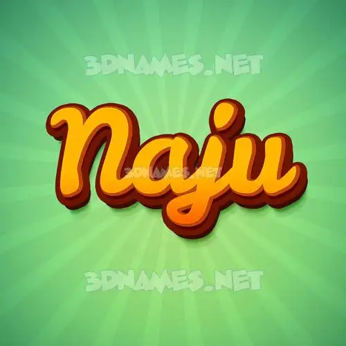 naju in Green Rays style - 3D name wallpaper naju in Green Rays style - 3D name wallpaper