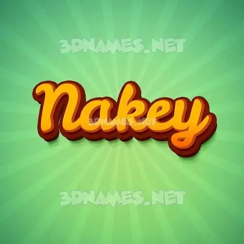 nakey in Green Rays style - 3D name wallpaper nakey in Green Rays style - 3D name wallpaper