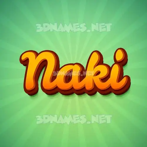 naki in Green Rays style - 3D name wallpaper