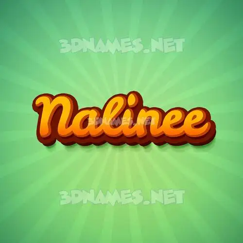 nalinee in Green Rays style - 3D name wallpaper