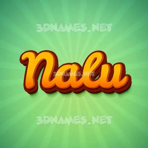 nalu in Green Rays style - 3D name wallpaper nalu in Green Rays style - 3D name wallpaper
