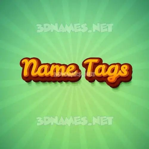 name tags in Green Rays style - 3D name wallpaper