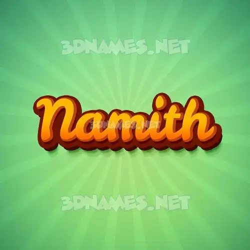 namith in Green Rays style - 3D name wallpaper