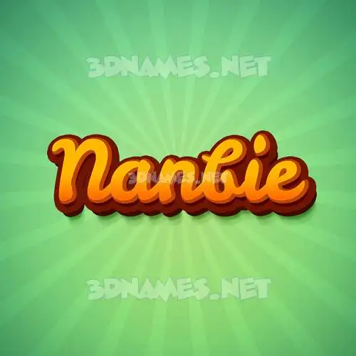 nanbie in Green Rays style - 3D name wallpaper nanbie in Green Rays style - 3D name wallpaper