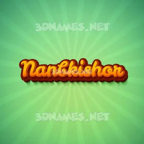 nanbkishor in Green Rays style - 3D name wallpaper