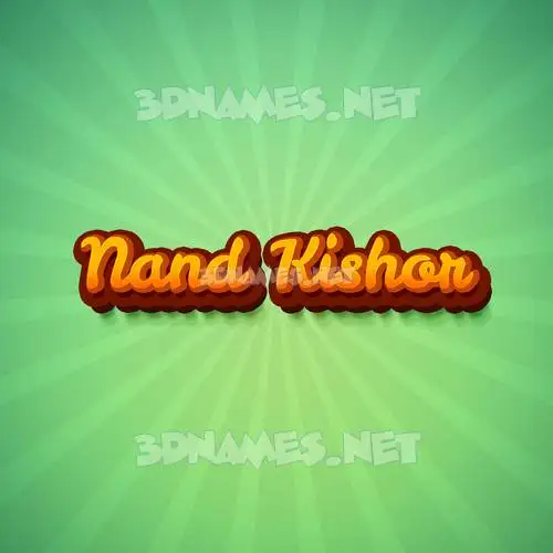 nand kishor in Green Rays style - 3D name wallpaper