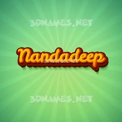 nandadeep in Green Rays style - 3D name wallpaper