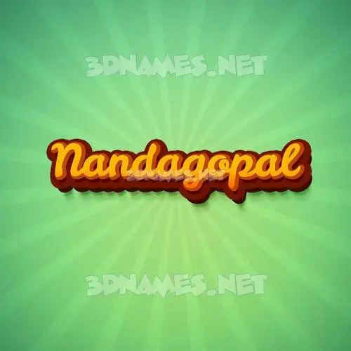 nandagopal in Green Rays style - 3D name wallpaper