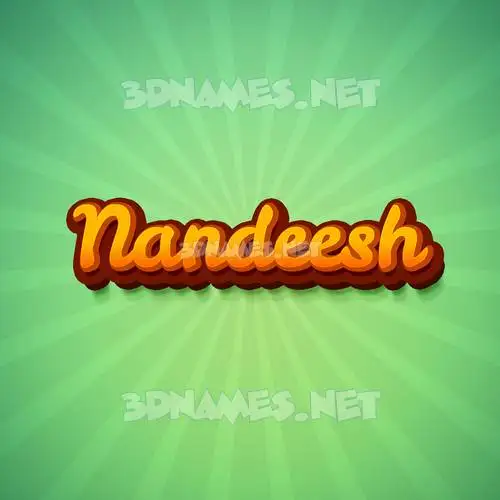 nandeesh in Green Rays style - 3D name wallpaper