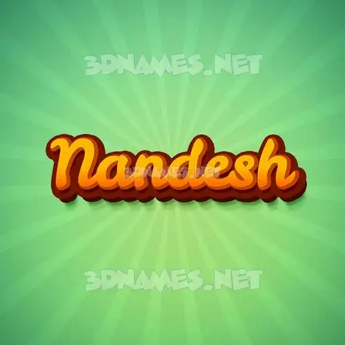 nandesh in Green Rays style - 3D name wallpaper