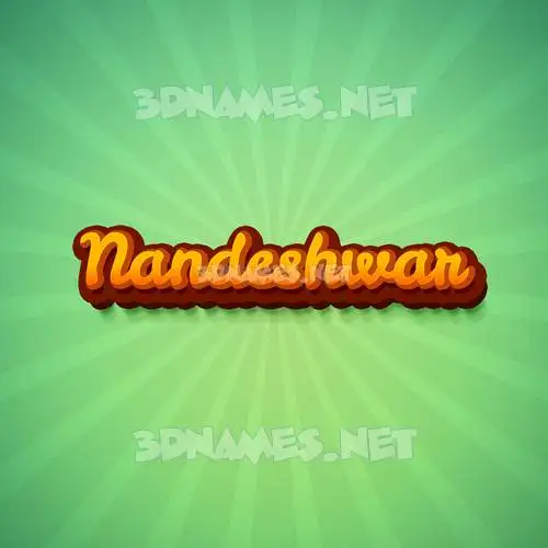 nandeshwar in Green Rays style - 3D name wallpaper
