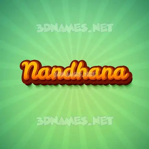 nandhana in Green Rays style - 3D name wallpaper nandhana in Green Rays style - 3D name wallpaper