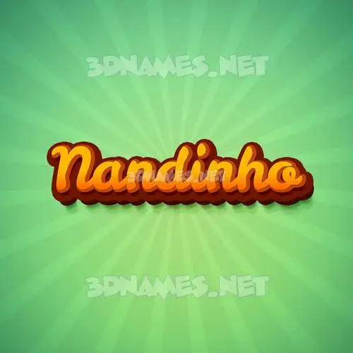 nandinho in Green Rays style - 3D name wallpaper