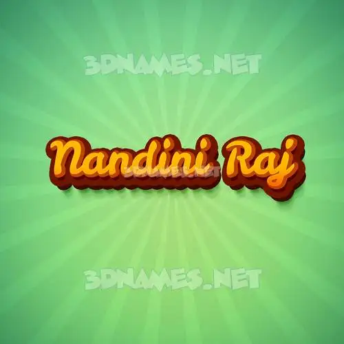 nandini raj in Green Rays style - 3D name wallpaper