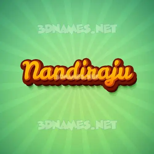nandiraju in Green Rays style - 3D name wallpaper