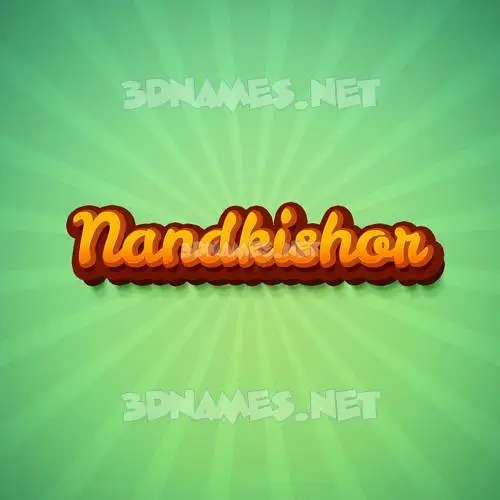 nandkishor in Green Rays style - 3D name wallpaper