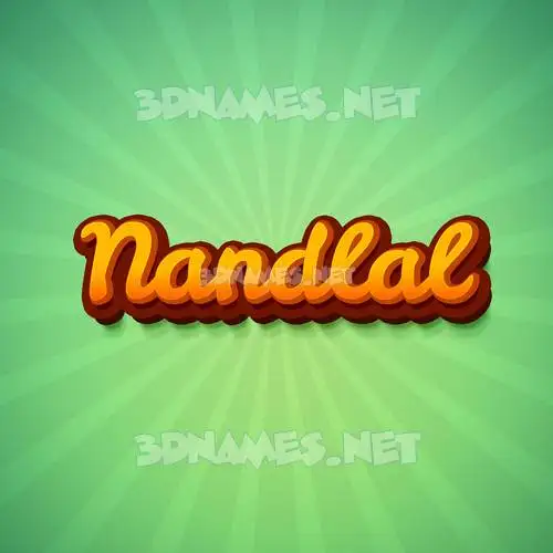 nandlal in Green Rays style - 3D name wallpaper