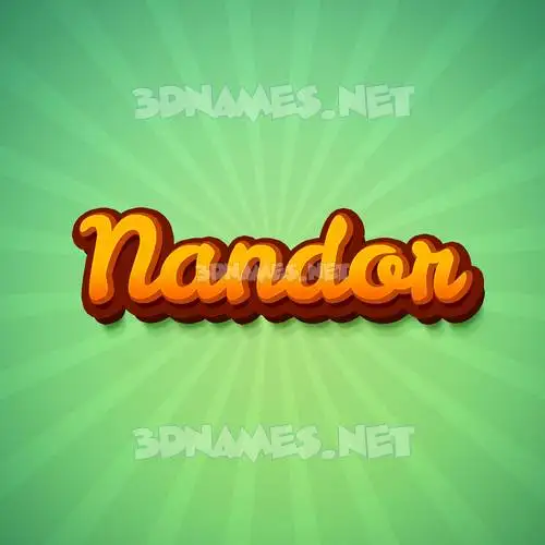 nandor in Green Rays style - 3D name wallpaper