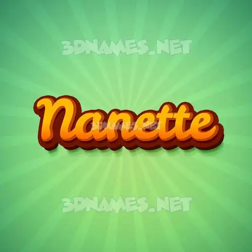 nanette in Green Rays style - 3D name wallpaper